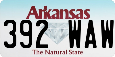 AR license plate 392WAW