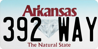 AR license plate 392WAY