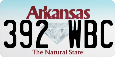 AR license plate 392WBC