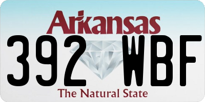 AR license plate 392WBF