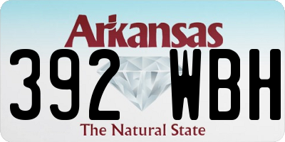 AR license plate 392WBH