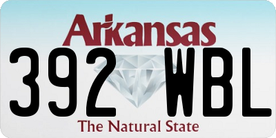 AR license plate 392WBL
