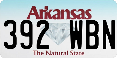 AR license plate 392WBN