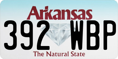AR license plate 392WBP