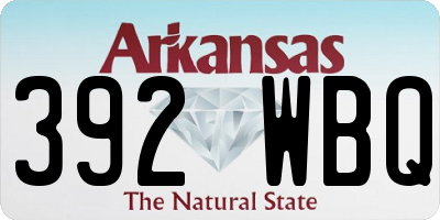 AR license plate 392WBQ