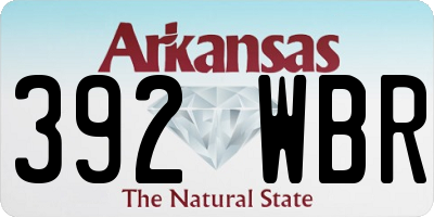 AR license plate 392WBR