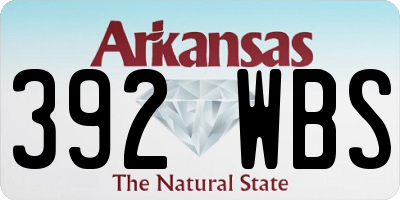 AR license plate 392WBS