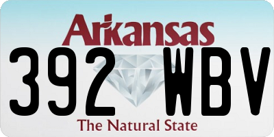 AR license plate 392WBV