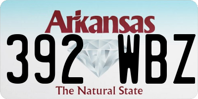 AR license plate 392WBZ