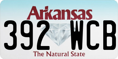 AR license plate 392WCB
