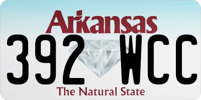 AR license plate 392WCC