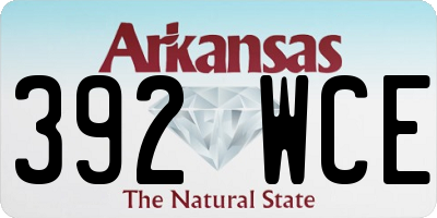 AR license plate 392WCE