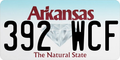 AR license plate 392WCF