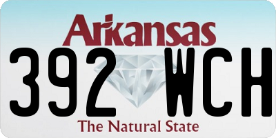 AR license plate 392WCH