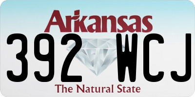 AR license plate 392WCJ