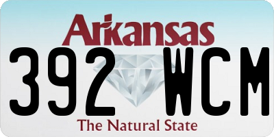 AR license plate 392WCM