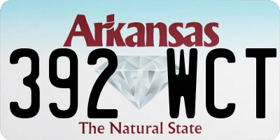 AR license plate 392WCT
