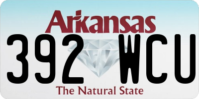 AR license plate 392WCU