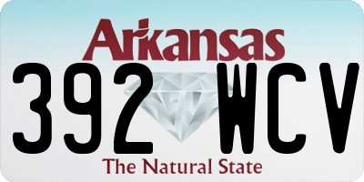 AR license plate 392WCV