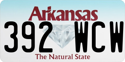 AR license plate 392WCW