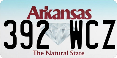 AR license plate 392WCZ