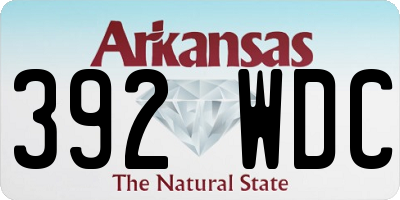 AR license plate 392WDC