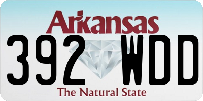 AR license plate 392WDD