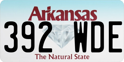 AR license plate 392WDE