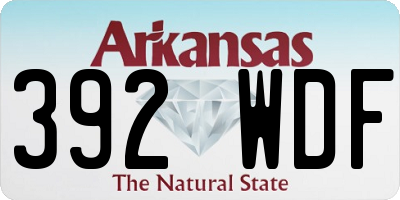 AR license plate 392WDF