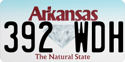 AR license plate 392WDH