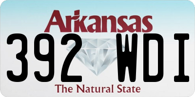 AR license plate 392WDI