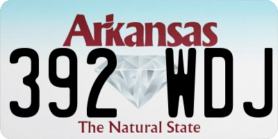 AR license plate 392WDJ