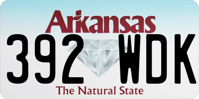 AR license plate 392WDK
