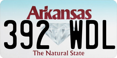 AR license plate 392WDL
