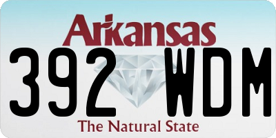 AR license plate 392WDM