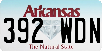 AR license plate 392WDN