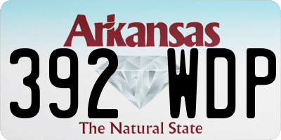 AR license plate 392WDP