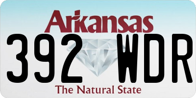 AR license plate 392WDR