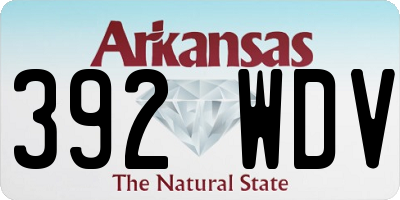 AR license plate 392WDV