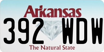 AR license plate 392WDW