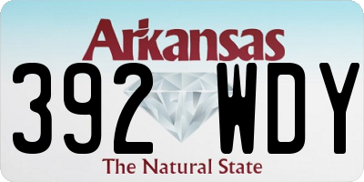 AR license plate 392WDY