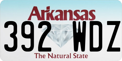 AR license plate 392WDZ
