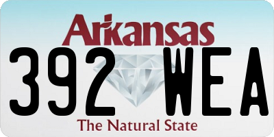 AR license plate 392WEA