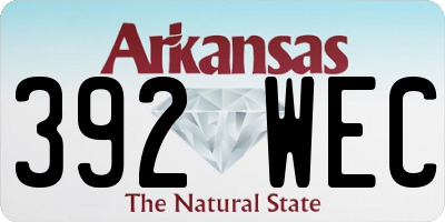 AR license plate 392WEC