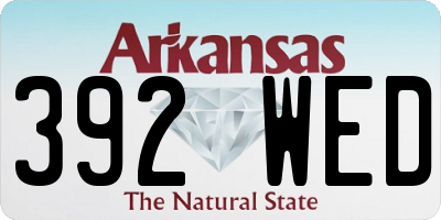 AR license plate 392WED