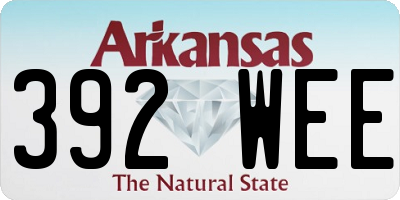 AR license plate 392WEE