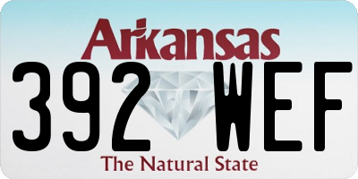 AR license plate 392WEF