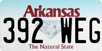 AR license plate 392WEG