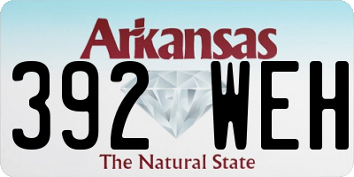 AR license plate 392WEH