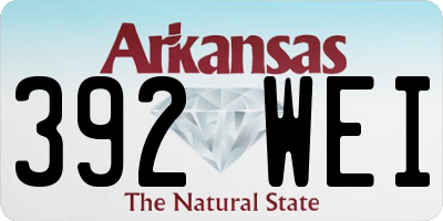 AR license plate 392WEI